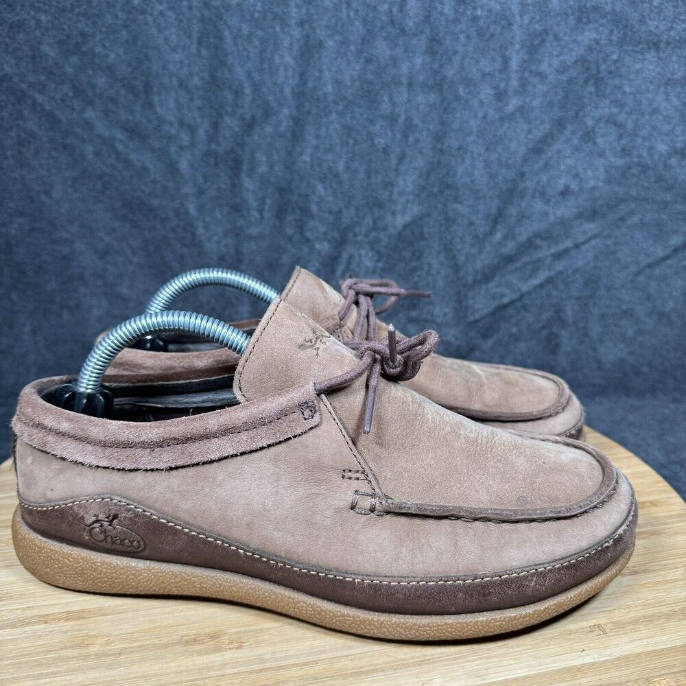 Chaco Pineland Moc Pinecone Brown Nubuck Lace Up Moccasin Womens 6‎